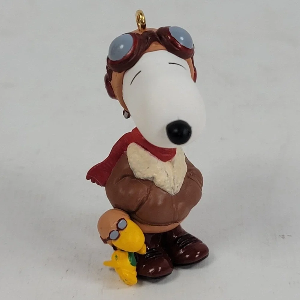 Hallmark 1999 Snoopy Famous Flying Ace Keepsake Ornament Woodstock Peanuts Boxed